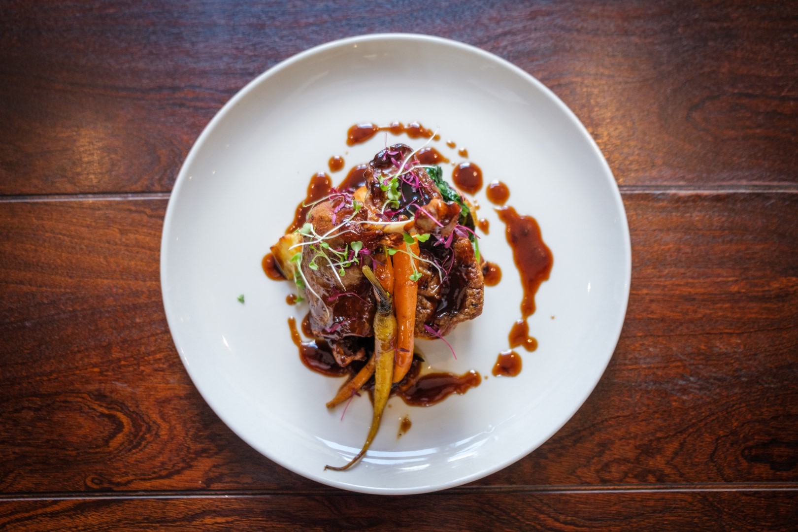 A plated signature dish